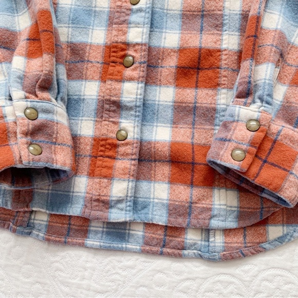Pendleton Youth‎ Wool Plaid Snap Button-Down Shirt (M) - Picture 4 of 5
